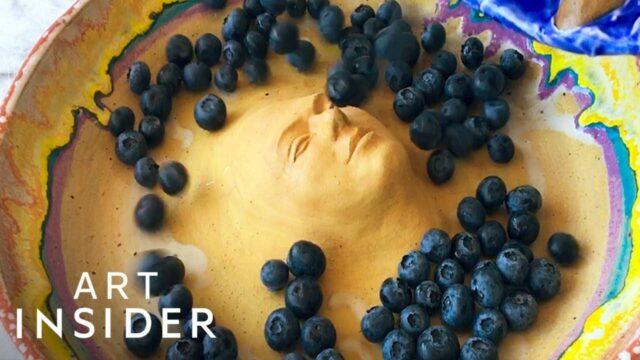 Κεραμικά πιάτα διακοσμημένα με τρισδιάστατα πρόσωπα