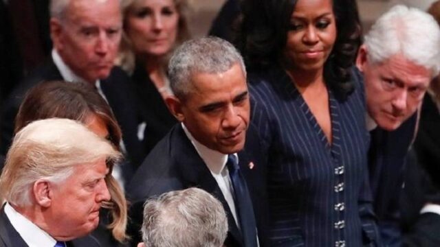 Τραμπ και τέσσερις πρώην πρόεδροι στην κηδεία του Μπους