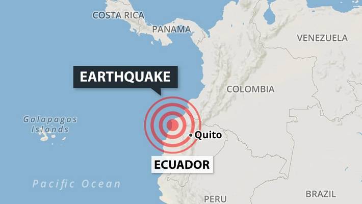 Σεισμός 7,5 Βαθμών συντάραξε τον Ισημερινό