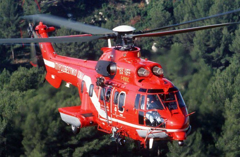 Ελικόπτερο Super Puma παρέλαβε τον τραυματισμένο ανήλικο ορειβάτη από τον Όλυμπο