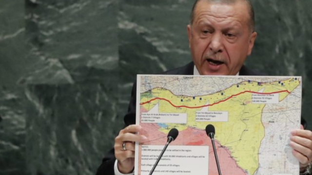 Αχαλίνωτος ο Ερντογάν στον ΟΗΕ - Έταξε απειλές για Κύπριους και εθνοκάθαρση για Κούρδους!Κύπριους υποσχέθηκε, Μιχάλης Ιγνατίου
