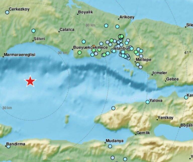 Ισχυρός σεισμός συγκλόνισε την Κωνσταντινούπολη