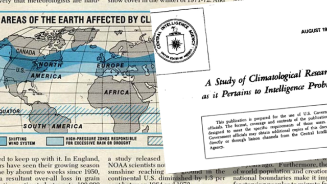 Αποχαρακτηρισμένη έκθεση της CIA για την κλιματική αλλαγή - Τι έλεγαν το 1974