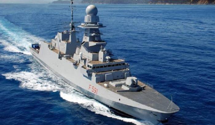 Ιταλική φρεγάτα στη Λάρνακα, στρατιωτική άσκηση με κυπριακό Ναυτικό