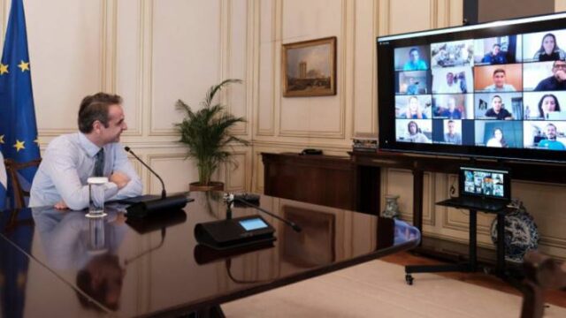 Τηλεδιάσκεψη Μητσοτάκη με Ελληνες Ολυμπιονίκες και Πρωταθλητές: