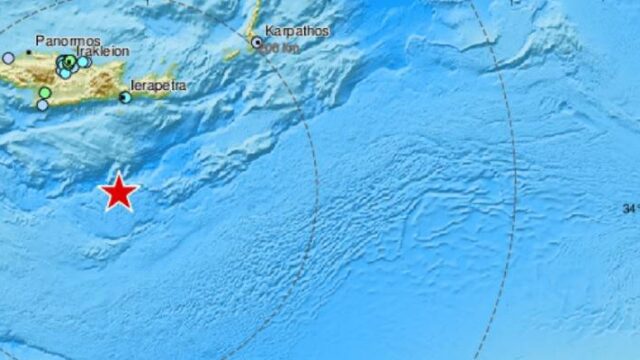 Ισχυρός σεισμός 6 R νότια της Κρήτης