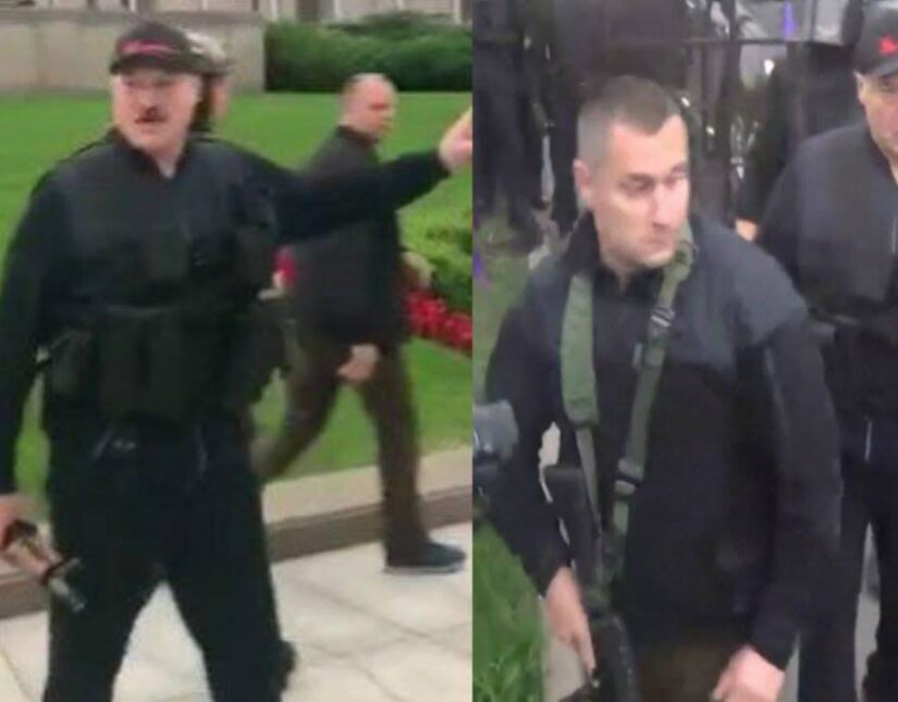 Λευκορωσία: Ο Λουκασένκο, με αλεξίσφαιρο, Καλάσνικοφ & ελικόπτερο (vid.)