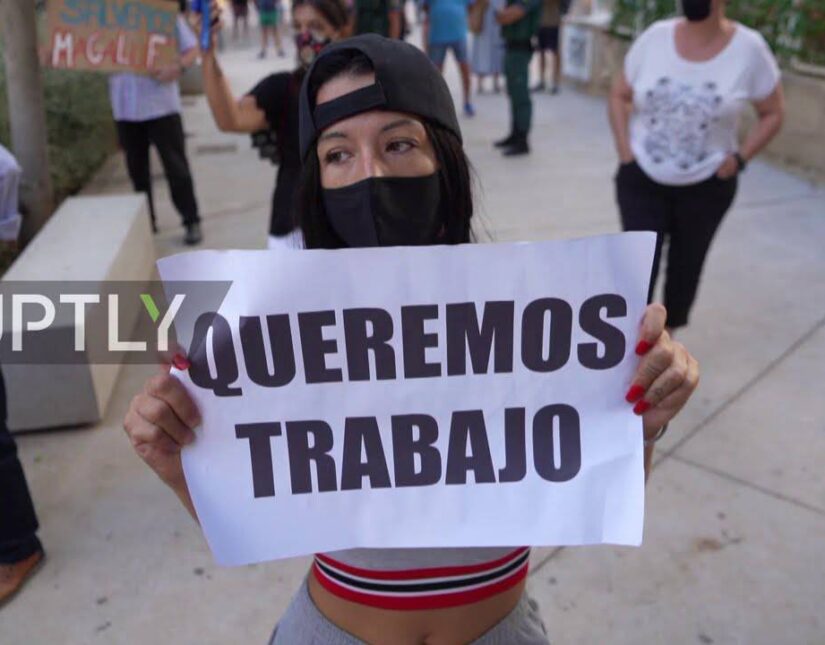 Διαδηλώσεις στη Μαγιόρκα για οικονομική βοήθεια λόγω Covid-19