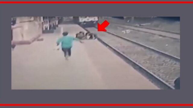 Πως σώθηκε παιδί που έπεσε σε σιδηροδρομικές ράγες