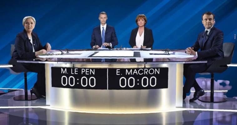 Αντιπαράθεση δύο κόσμων στο debate Μακρόν-Λεπέν