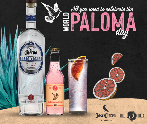 Viva Paloma με Jose Cuervo & Three Cents Pink Grapefruit Soda!
