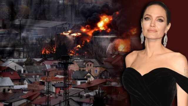 Η Τζολί στο Λβιβ – Έτρεξε από βομβαρδισμό (vid.)