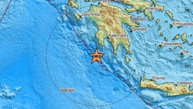 Σεισμική δόνηση 4,3 Ρίχτερ στη θαλάσσια περιοχή της Μεθώνης