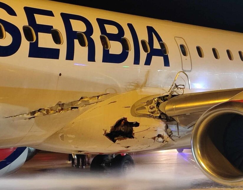 Ελληνόκτητο αεροπλάνο ναυλωμένο στην Air Serbia τράκαρε σε κολώνα κατά την απογείωση!