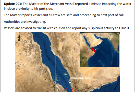 Ερυθρά: Στόχος των Χούθι φορτηγό πλοίο ελληνικών συμφερόντων υπό σημαία Μάλτας