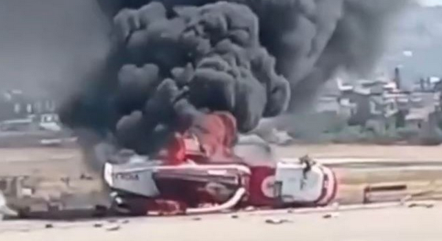 Βίντεο από τη συντριβή ιταλικού πυροσβεστικού ελικοπτέρου – Σώθηκαν οι πυροσβέστες