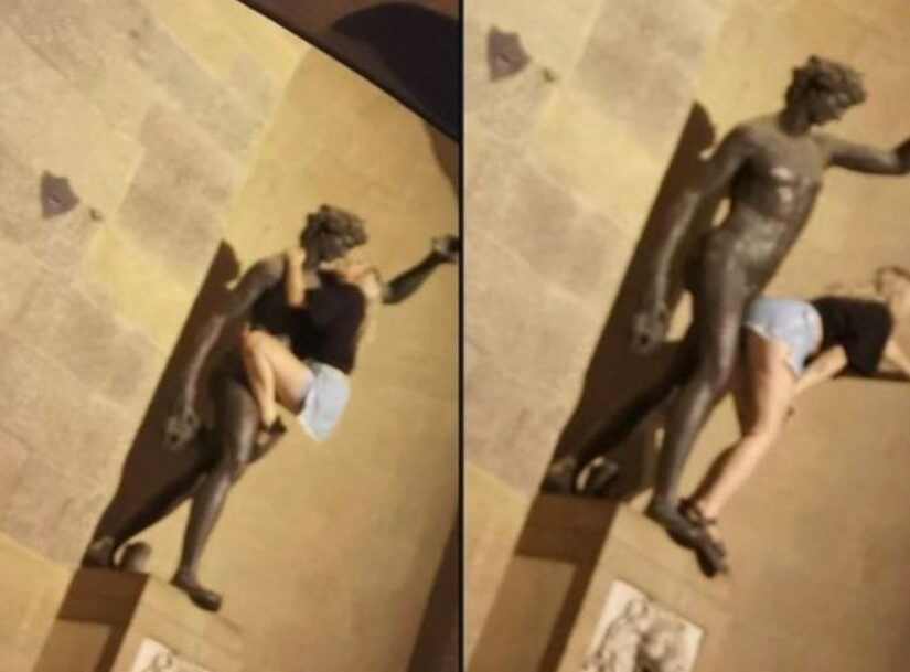 Τουρίστριες σκαρφάλωσαν σε ιστορικό άγαλμα στη Φλωρεντία, προσποιούμενες ερωτικές πράξεις