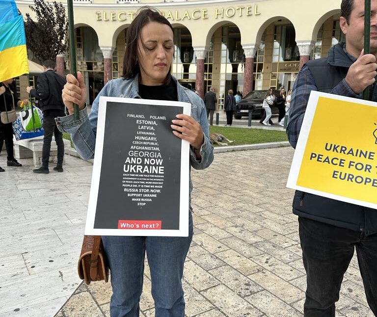 Συγκέντρωση Ουκρανών στη Θεσσαλονίκη