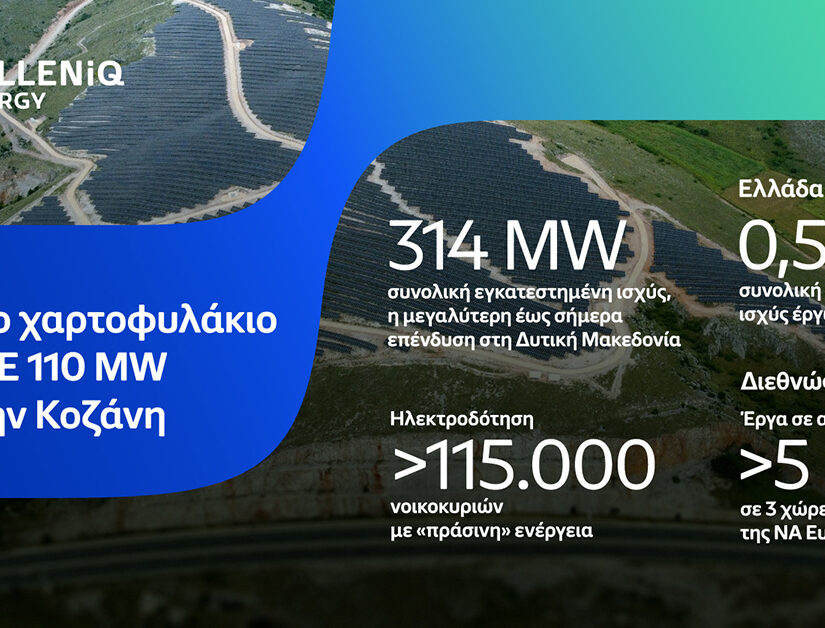 Helleniq Energy: 500 MW σε παραγωγική ειτουργία στις ΑΠΕ, με την απόκτηση νέου χαρτοφυλακίου έργων 110 MW στην Κοζάνη