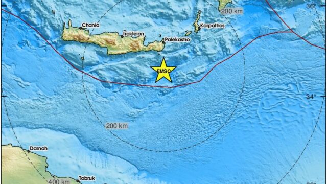 Υποθαλάσσιος σεισμός 4,9 Ρίχτερ στην Κρήτη