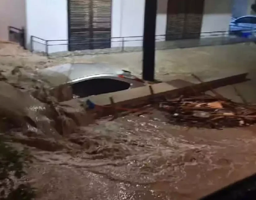 Απαγόρευση κυκλοφορίας στη Ρόδο λόγω των πλημμυρών