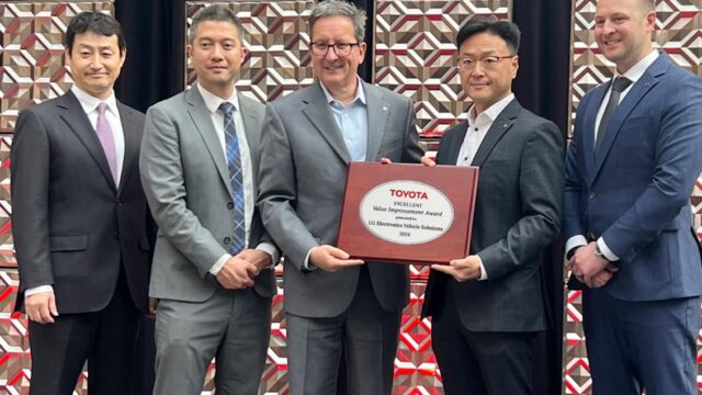 Η LG τιμήθηκε από την Toyota με το βραβείο “Excellent Value Improvement” για πρώτη φορά