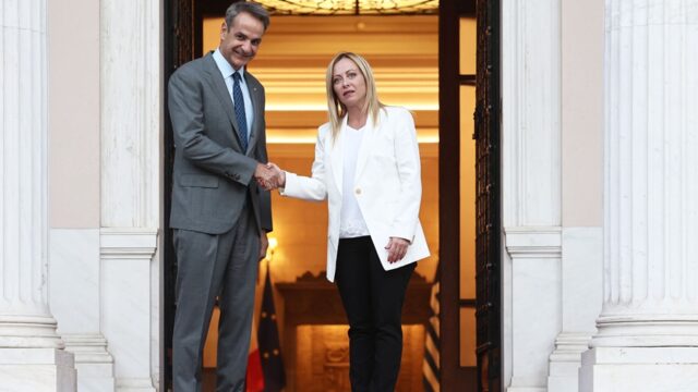 Συνάντηση Μητσοτάκη - Μελόνι στη Ρώμη