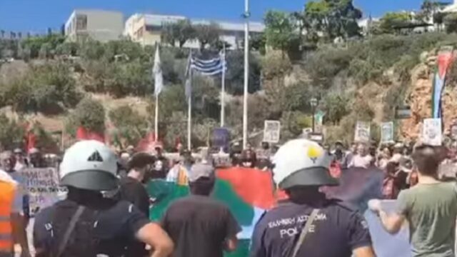 Επεισόδια στη Κρήτη με την άφιξη των ισραηλινών του Crown Iris
