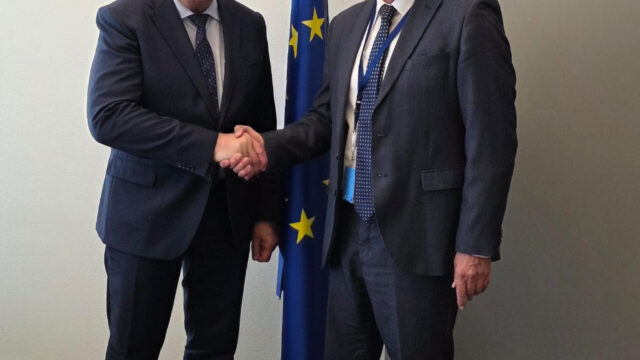 Συνάντηση Γιάννη Μανιάτη με τον Ευρωπαίο Επίτροπο Άμυνας & Διαστήματος Andrius Kubilius