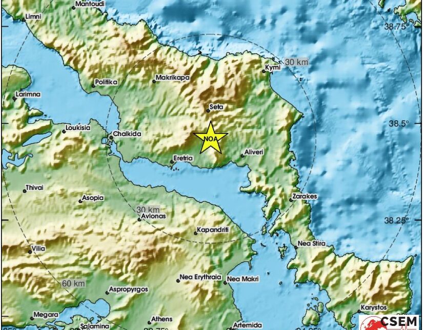 4 Ρίχτερ στο Αλιβέρι – Αισθητά και στην Αττική