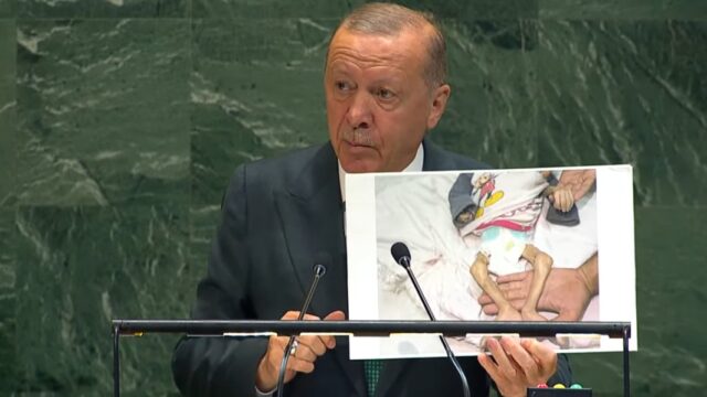 Ο Ερντογάν ζήτησε στον ΟΗΕ αναγνώριση του Ψευδοκράτους – Έδειξε φωτογραφίες από την Γάζα