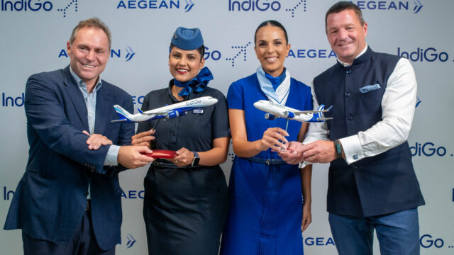 Η IndiGo και η AEGEAN υπογράφουν Μνημόνιο Συνεργασίας για πτήσεις κοινού κωδικού