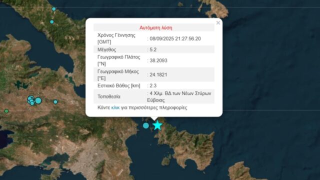 Σεισμός στην Εύβοια: Μπαράζ μετασεισμών μετά τα 5,2 Ρίχτερ – Τι λένε οι ειδικοί