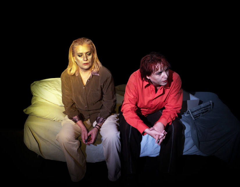 Η παράσταση «Τσάι με μπαρούτι, κύριε Πίντερ;» της Φωτεινής Βαμβούκη, σε σκηνοθεσία Ευτυχίας Λιβανίου στο Θέατρο Lib’ro