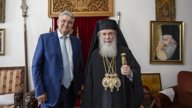 Επίσκεψη του προέδρου της ΝΙΚΗΣ, Δημήτρη Νατσιού, στο Πατριαρχείο Ιεροσολύμων