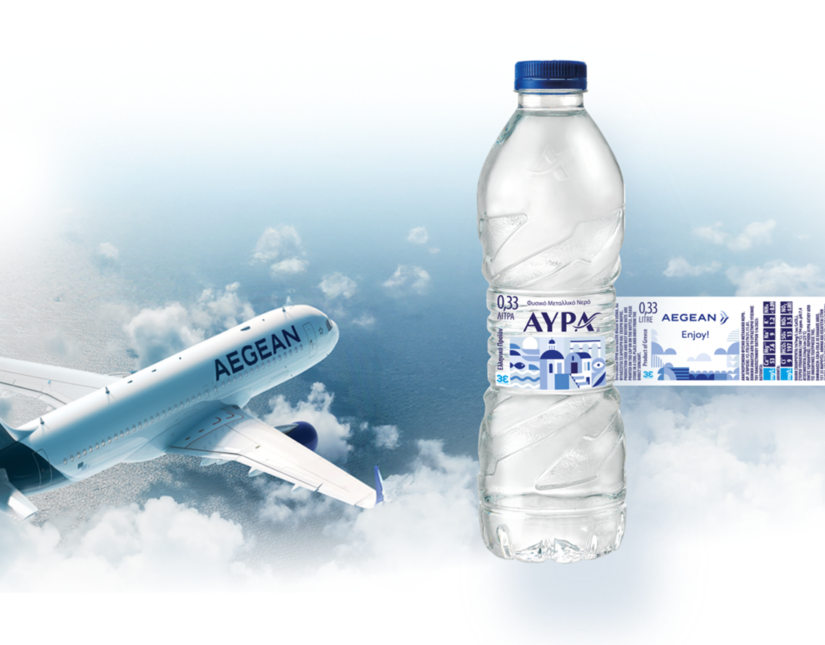Φυσικό Μεταλλικό Νερό ΑΥΡΑ και AEGEAN ενώνουν τις δυνάμεις τους και δημιουργούν ένα μοναδικό συλλεκτικό μπουκάλι με άρωμα Ελλάδας