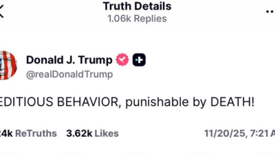 Βουλευτές των Δημοκρατικών καλούν τον στρατό σε στάση – Ο Τραμπ τους αποκαλεί προδότες