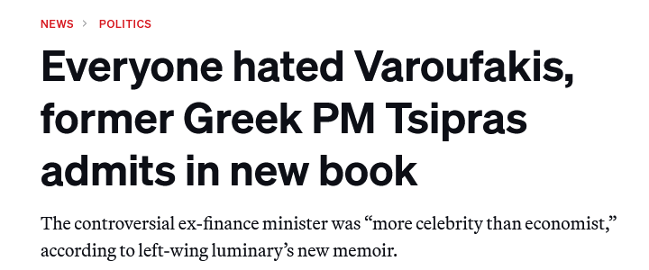 Politico για βιβλίο Τσίπρα: Όλοι αντιπαθούσαν έντονα τον Βαρουφάκη – Τι του είπε ο Πούτιν