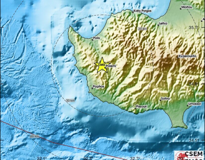 Κύπρος: Δεν ξέρουν ακόμα αν τα 5,3 Ρίχτερ ήταν ο κύριος σεισμός  – Δύο “ίσοι” σεισμοί σε πέντε ώρες
