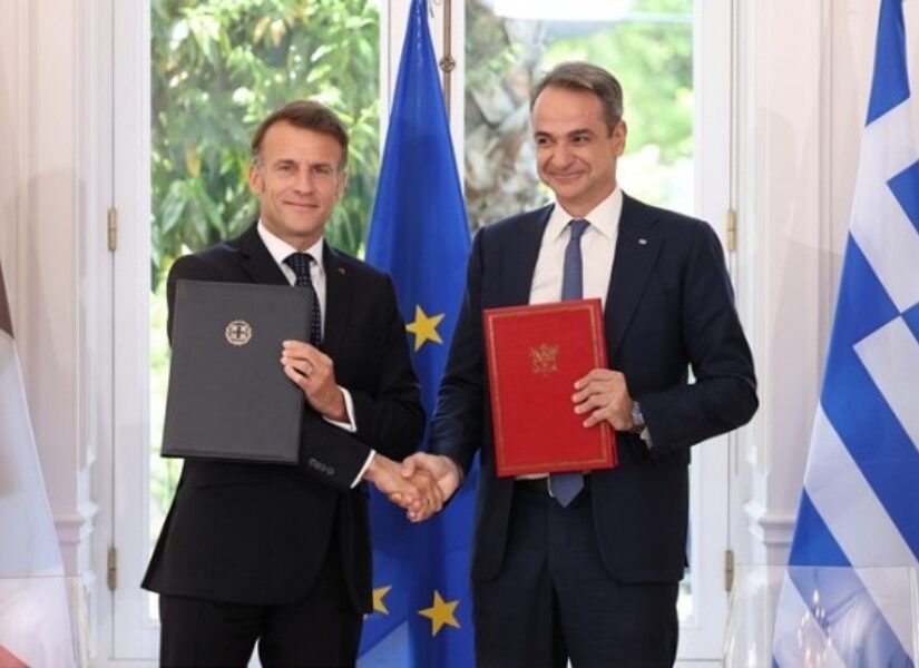 Μήνυμα αλληλεγγύης από Μητσοτάκη-Μακρόν – Αυτές είναι οι 9 συμφωνίες που υπέγραψαν