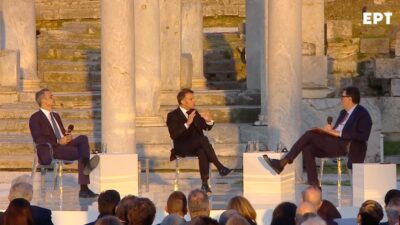 Η συζήτηση Μητσοτάκη με Μακρόν στη Ρωμαϊκή Αγορά – Στο επίκεντρο Ευρώπη και Μέση Ανατολή