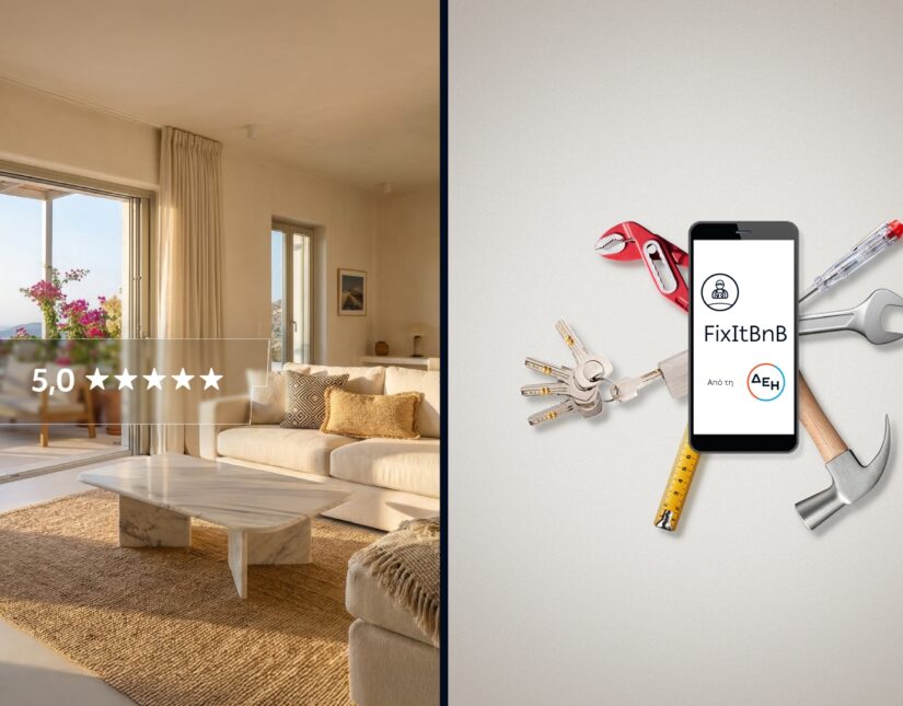FixItBnB: Νέα υπηρεσία τεχνικής υποστήριξης για καταλύματα βραχυχρόνιας μίσθωσης από τη ΔΕΗ