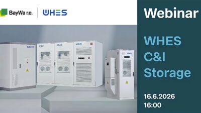 Webinar από τη BayWa r.e. Solar Trade Ελλάδας και τη WHES για συστήματα αποθήκευσης C&I