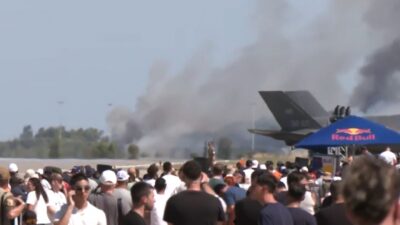 Συναγερμός στην Τανάγρα – Συνετρίβη Phantom κατά τη διάρκεια αεροπορικών επιδείξεων