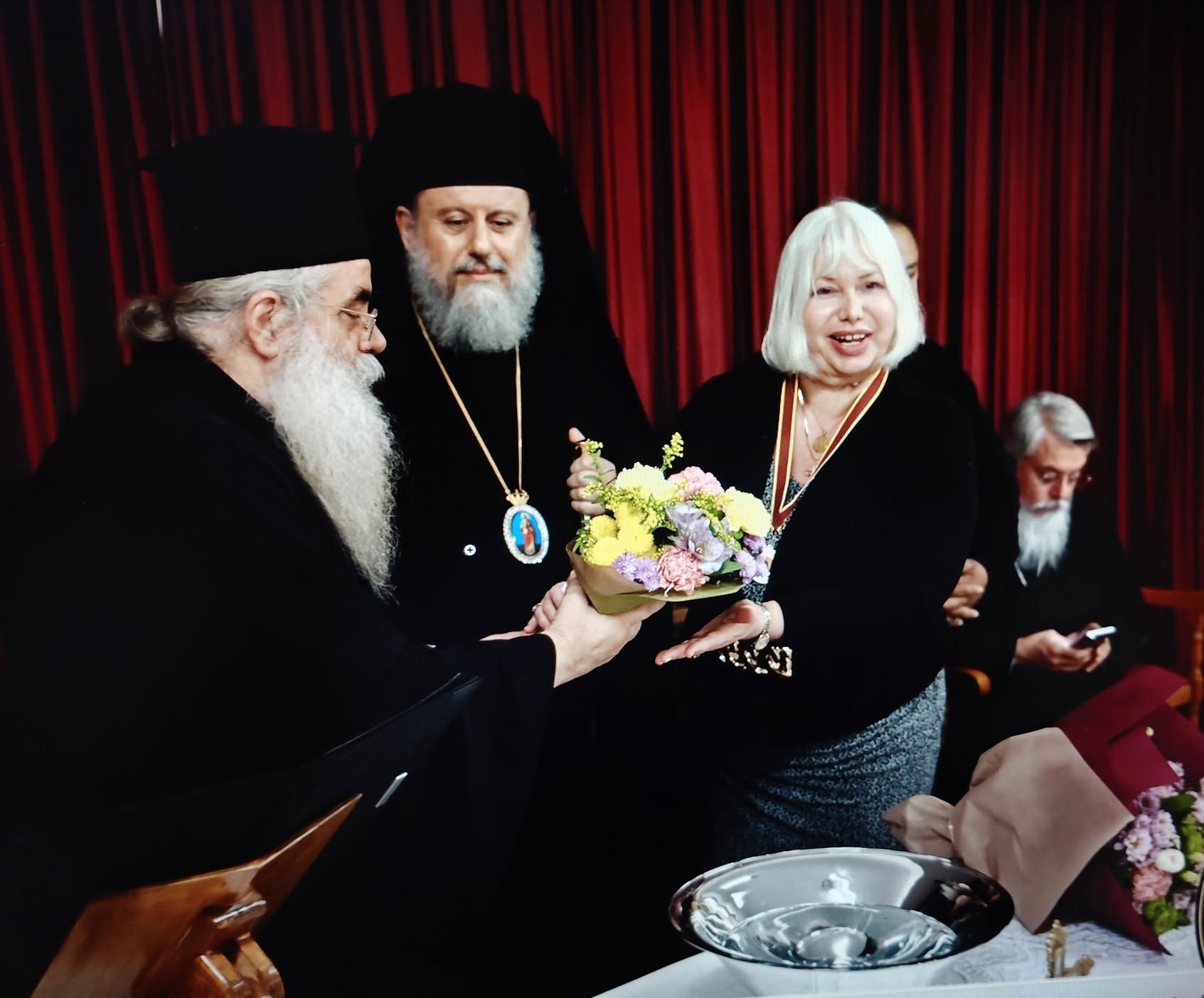 H Mαριλένα Φωκά τιμήθηκε για τις δημιουργίες της στην Αγία Σοφία του Ν.Ψυχικού